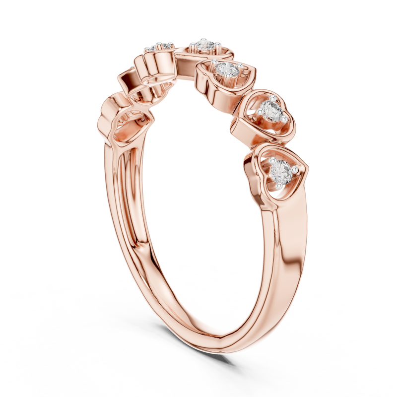 Ladies Ring 12#10058@L - Rose Gold - Image