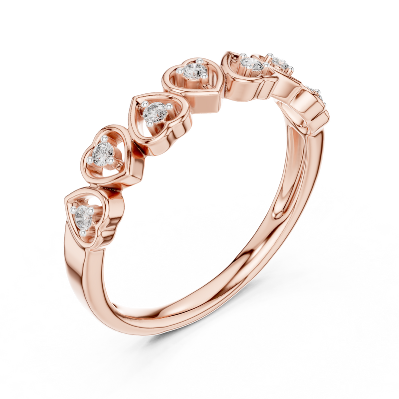 Ladies Ring 12#10058@L - Rose Gold - Image