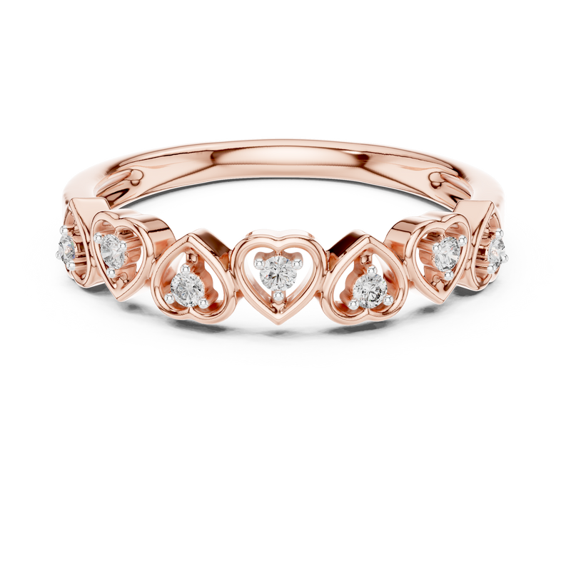 Ladies Ring 12#10058@L - Rose Gold - Image