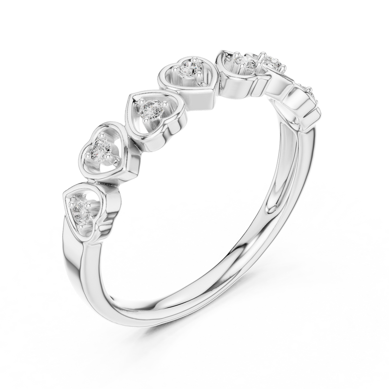 Ladies Ring 12#10058@L - White Gold - Image
