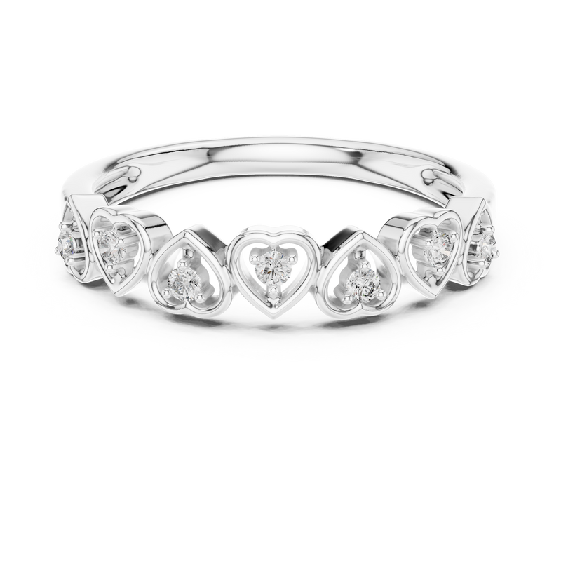 Ladies Ring 12#10058@L - White Gold - Image