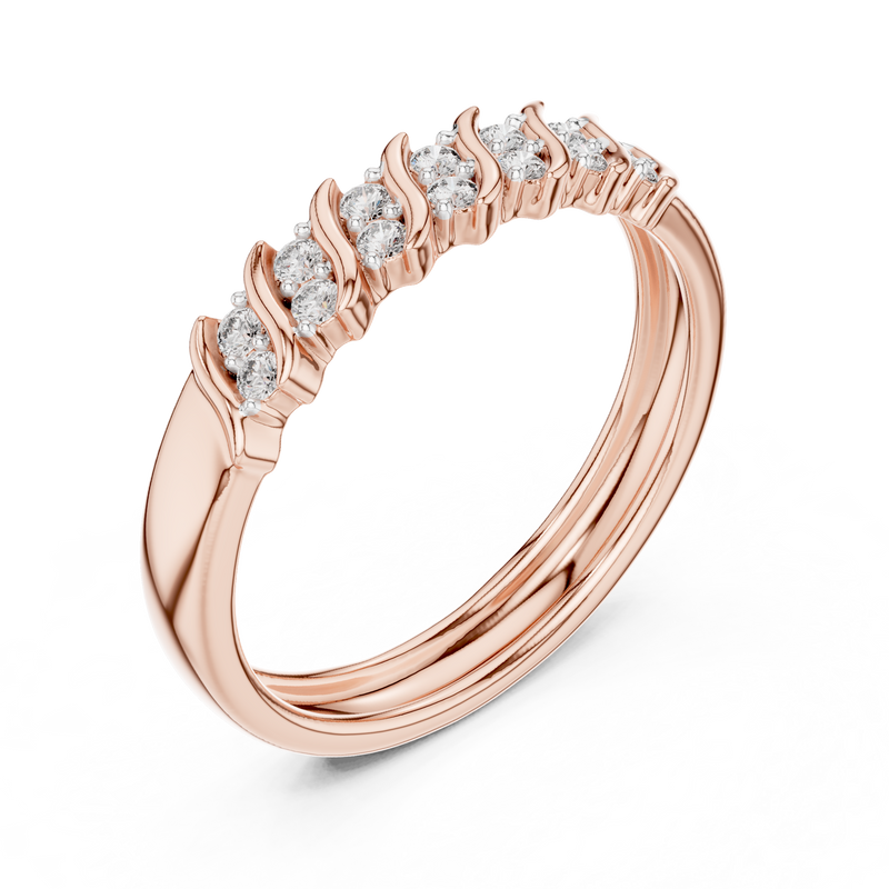 Ladies Ring 12#10059@L - Rose Gold - Image