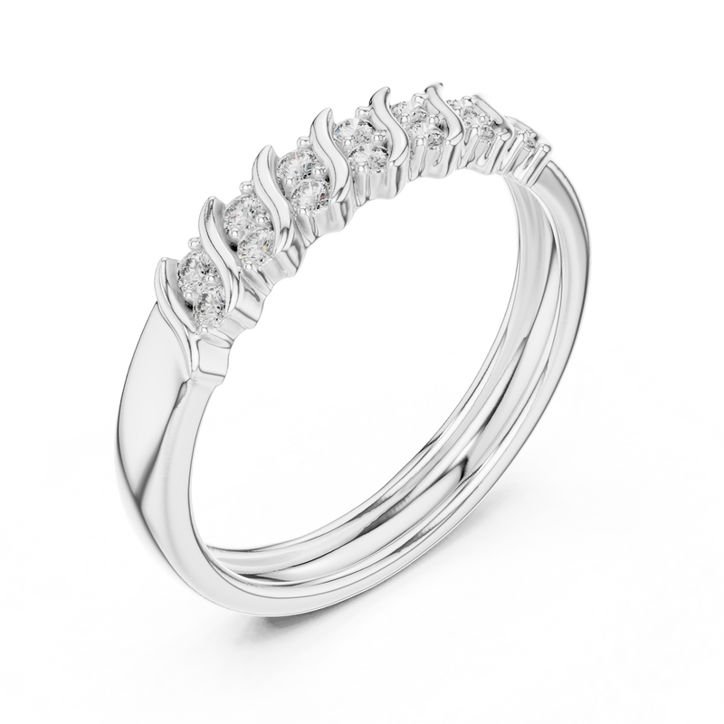 Ladies Ring 12#10059@L - White Gold - Image