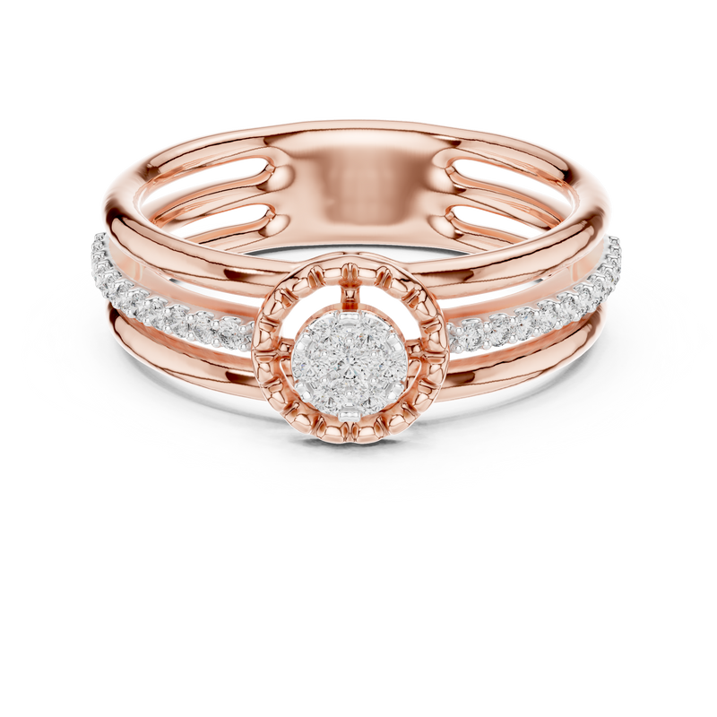 Ladies Ring 12#10060@L@7 - Rose Gold - Image