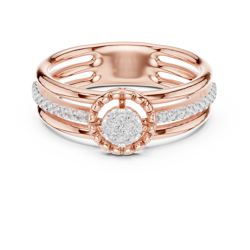 Ladies Ring 12#10060@L@7 - Rose Gold - Image