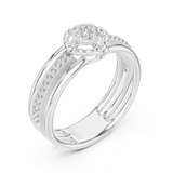 Ladies Ring 12#10060@L@7 - White Gold - Image