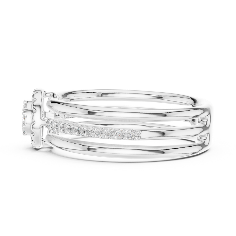 Ladies Ring 12#10060@L@7 - White Gold - Image