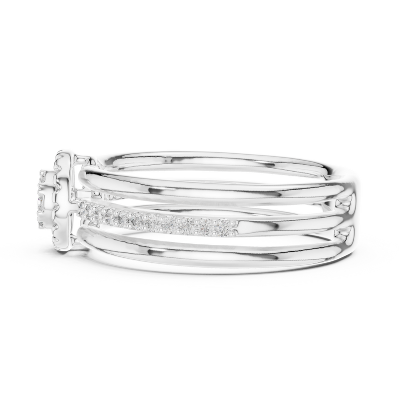 Ladies Ring 12#10060@L@7 - White Gold - Image