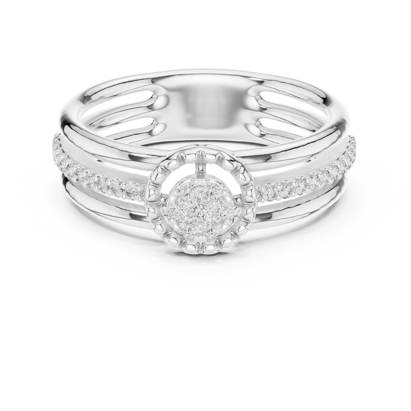 Ladies Ring 12#10060@L@7 - White Gold - Image
