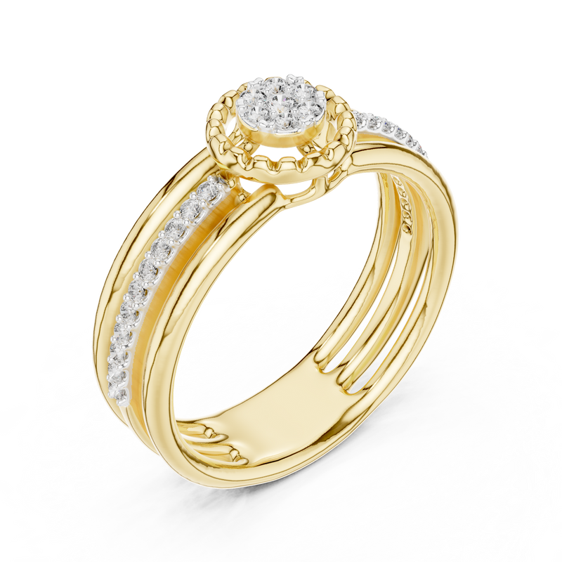 Ladies Ring 12#10060@L@7 - Yellow Gold - Image