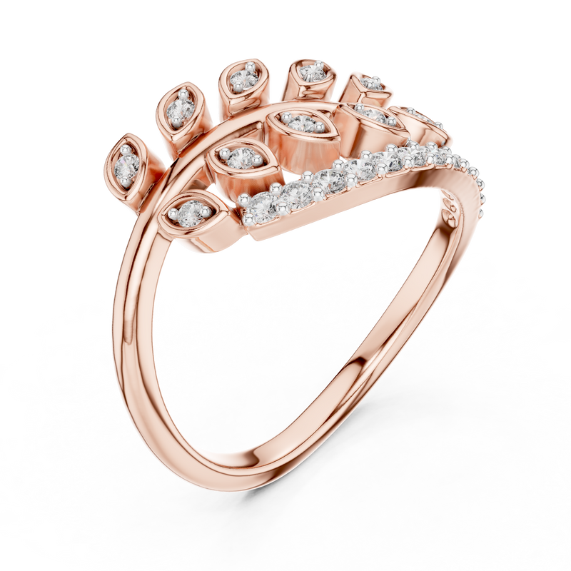 Ladies Ring 12#10061@L - Rose Gold - Image