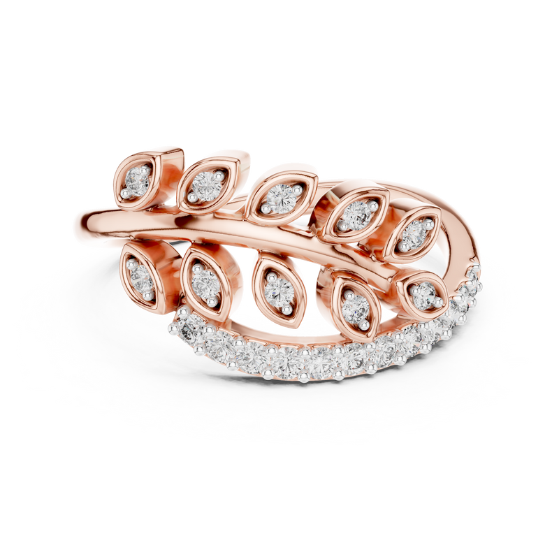 Ladies Ring 12#10061@L - Rose Gold - Image