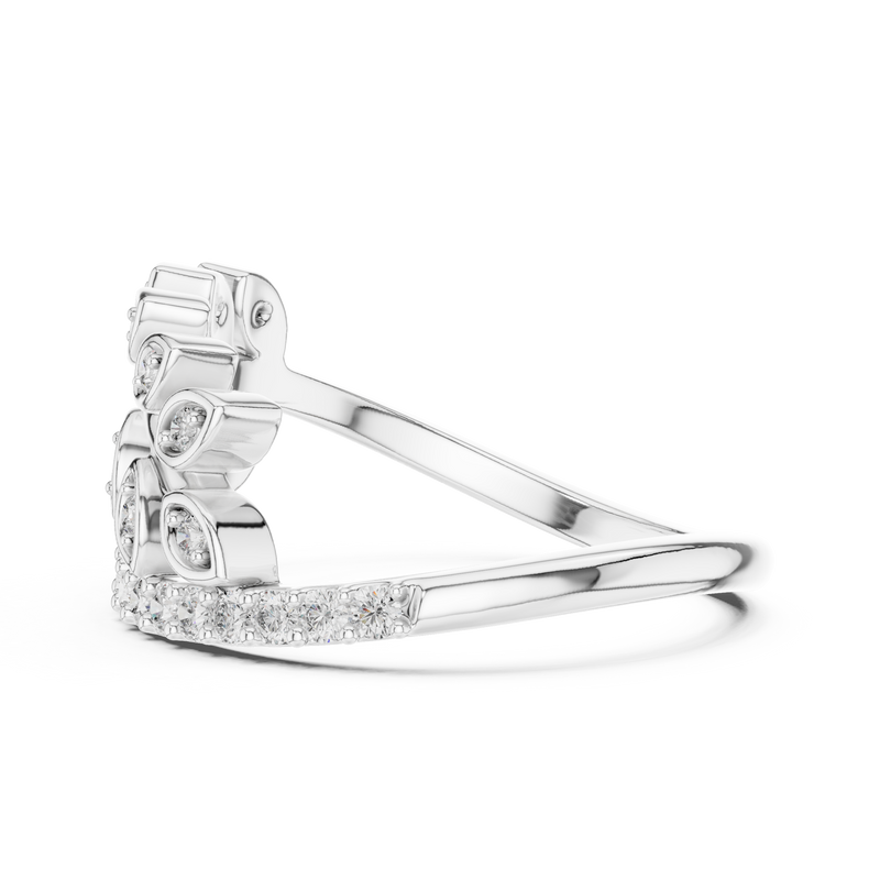 Ladies Ring 12#10061@L - White Gold - Image