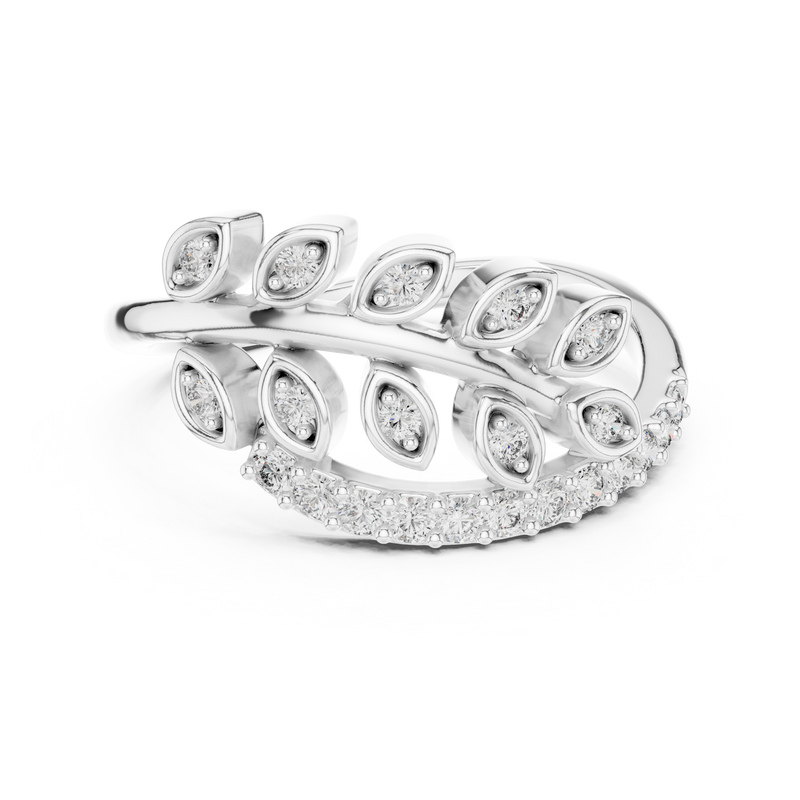 Ladies Ring 12#10061@L - White Gold - Image