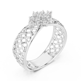 Ladies Ring 12#10062@L - White Gold - Image