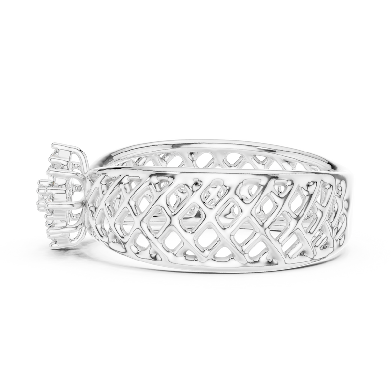 Ladies Ring 12#10062@L - White Gold - Image