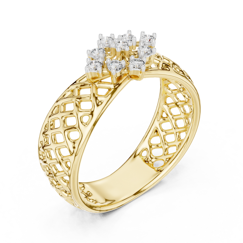 Ladies Ring 12#10062@L - Yellow Gold - Image