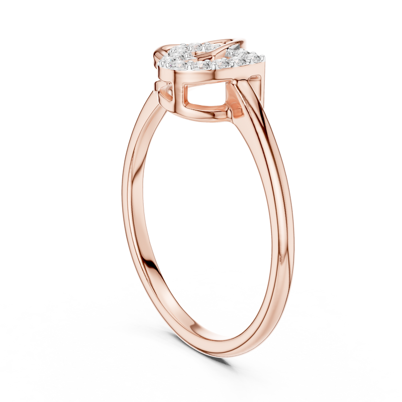 Ladies Ring 12#10064@L - Rose Gold - Image