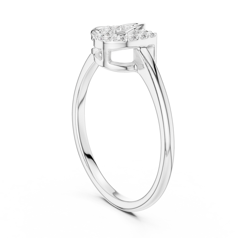 Ladies Ring 12#10064@L - White Gold - Image