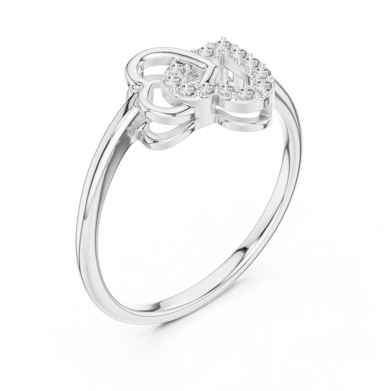 Ladies Ring 12#10064@L - White Gold - Image