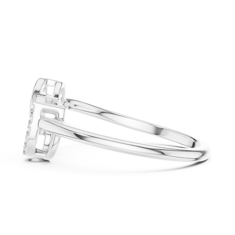 Ladies Ring 12#10064@L - White Gold - Image