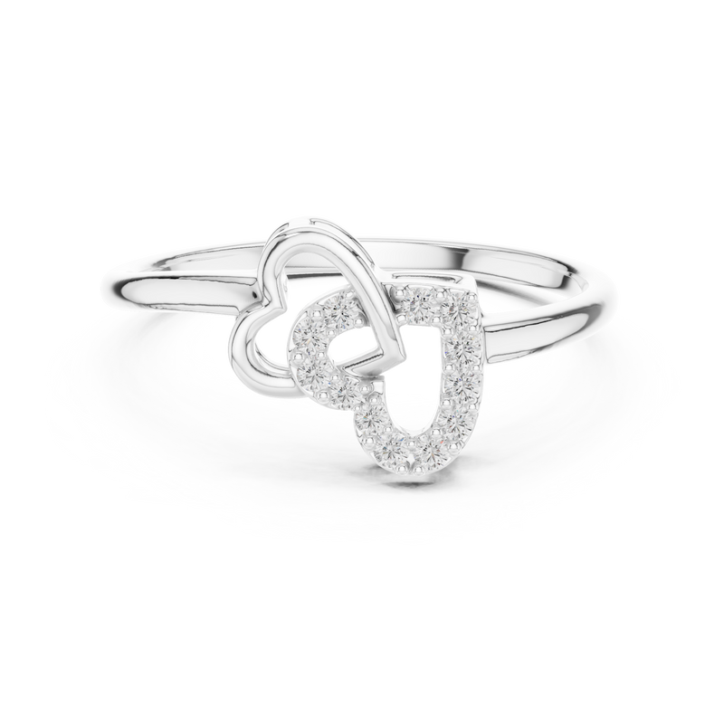 Ladies Ring 12#10064@L - White Gold - Image