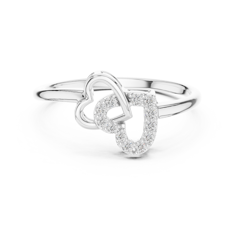 Ladies Ring 12#10064@L - White Gold - Image