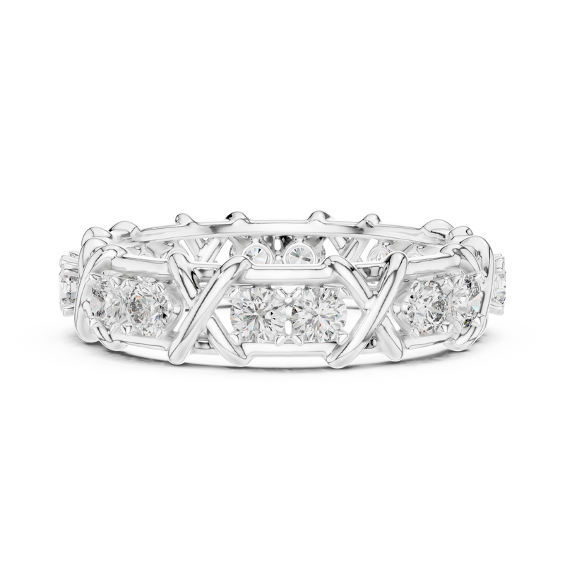 Ladies Ring 12#10065@L - White Gold - Image