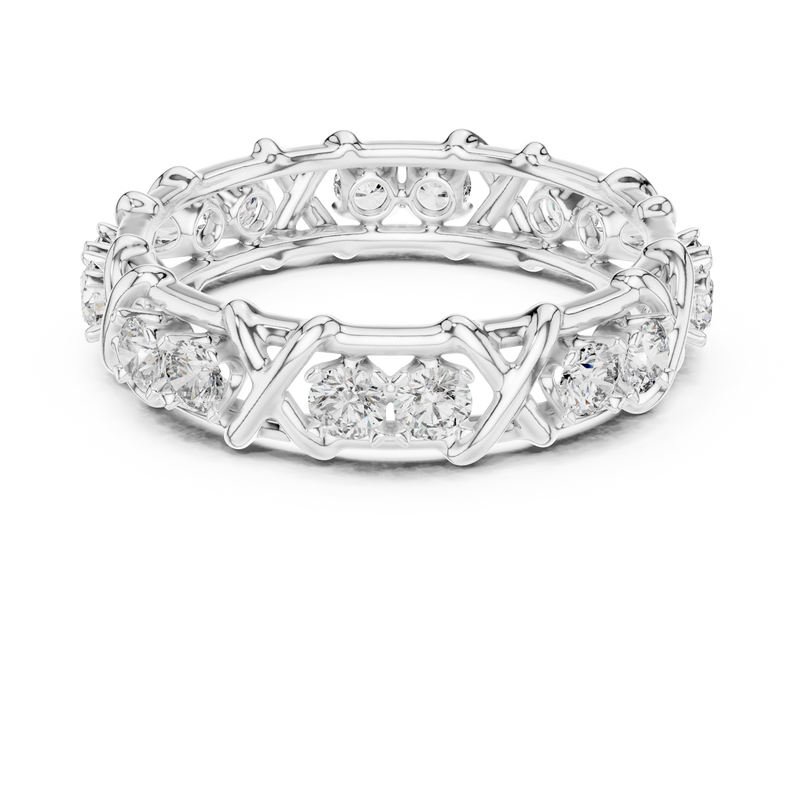 Ladies Ring 12#10065@L - White Gold - Image