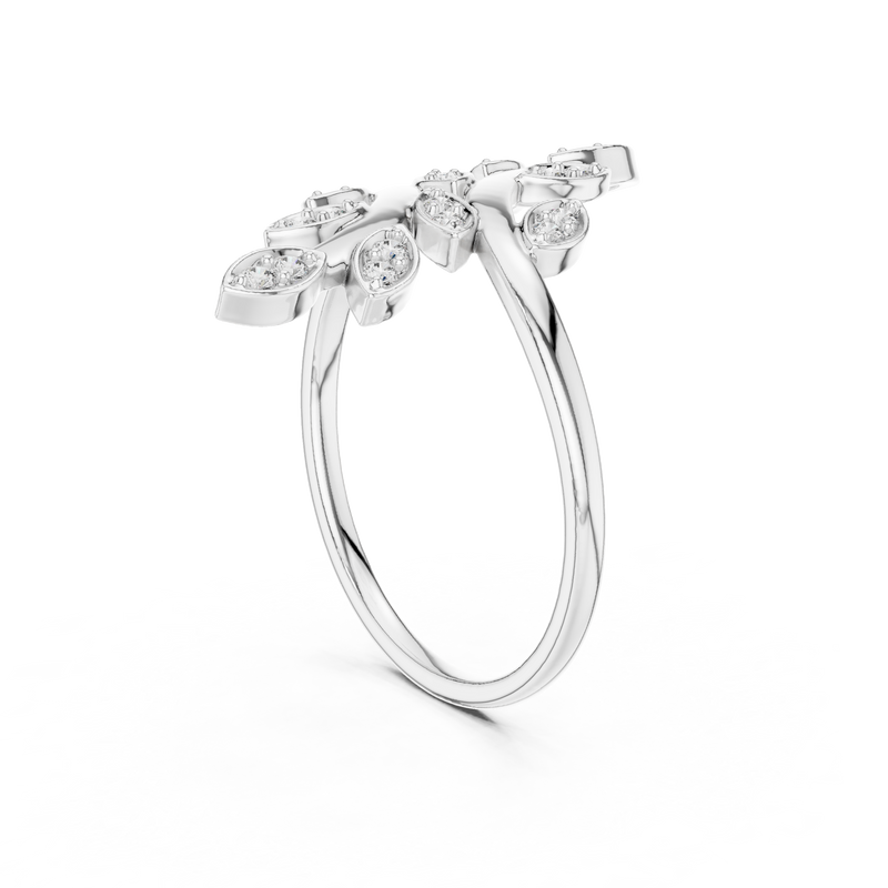 Ladies Ring 12#10066@L@7 - White Gold - Image