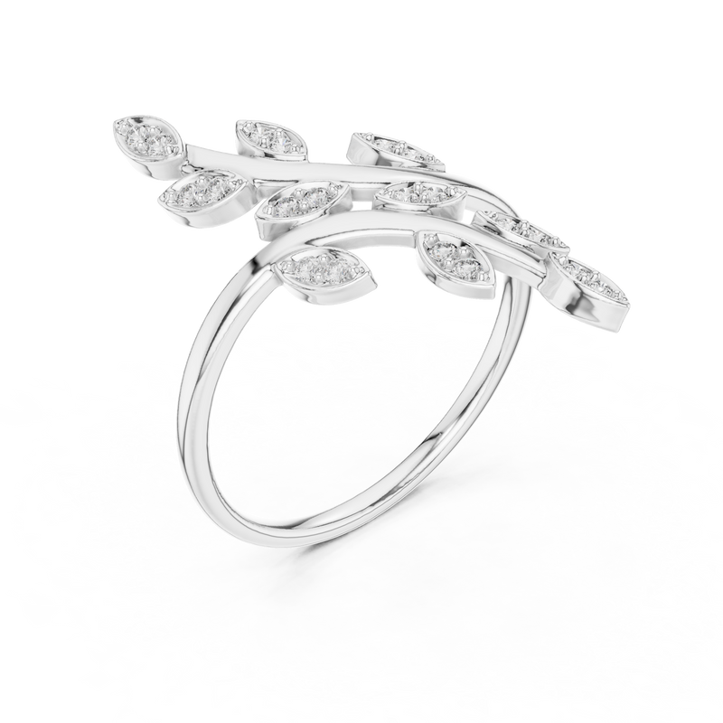 Ladies Ring 12#10066@L@7 - White Gold - Image