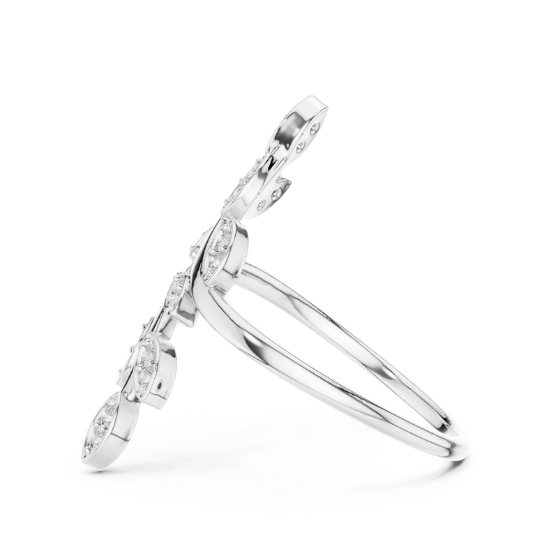 Ladies Ring 12#10066@L@7 - White Gold - Image