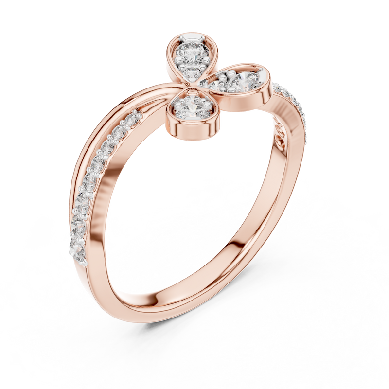 Ladies Ring 12#10067@L@7 - Rose Gold - Image