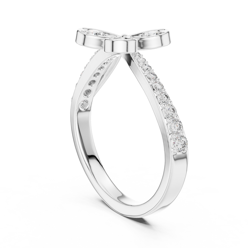 Ladies Ring 12#10067@L@7 - White Gold - Image