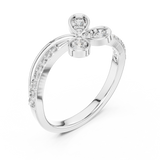 Ladies Ring 12#10067@L@7 - White Gold - Image