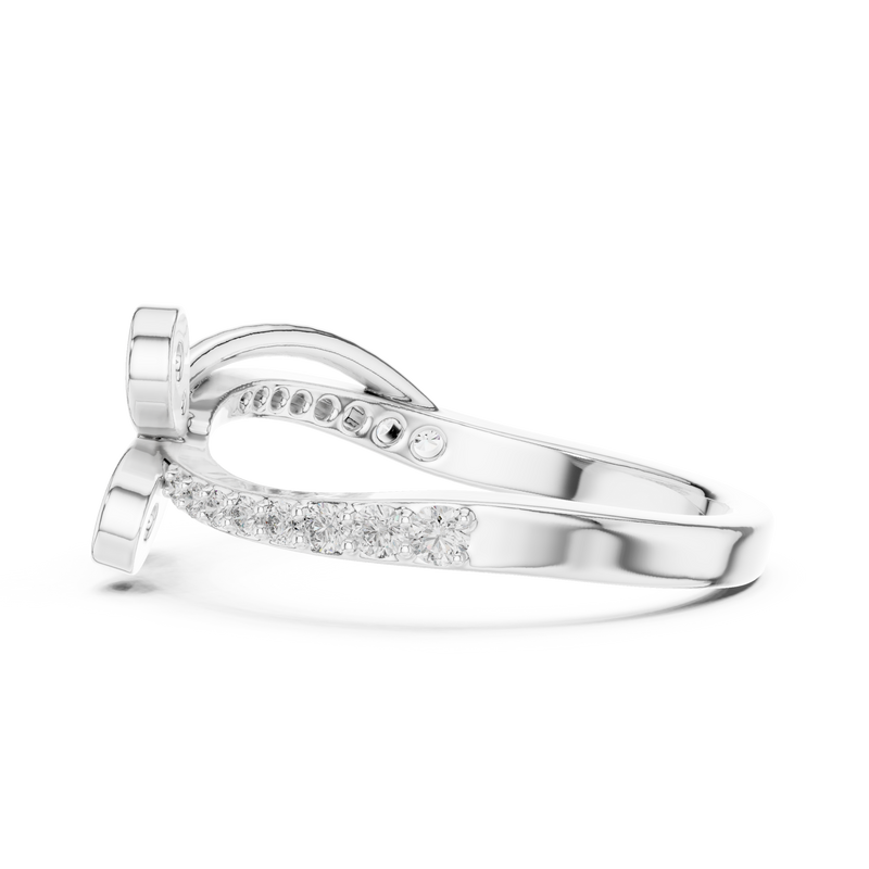 Ladies Ring 12#10067@L@7 - White Gold - Image