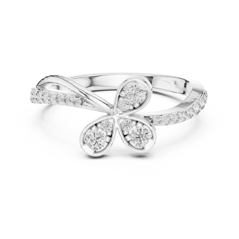 Ladies Ring 12#10067@L@7 - White Gold - Image