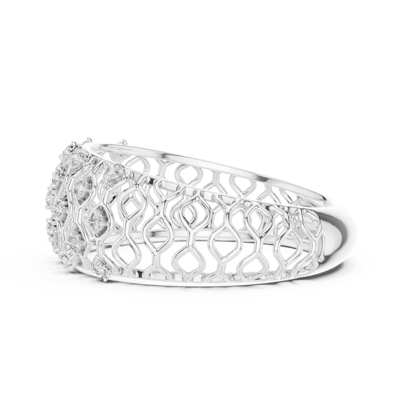 Ladies Ring 12#10068@L - White Gold - Image