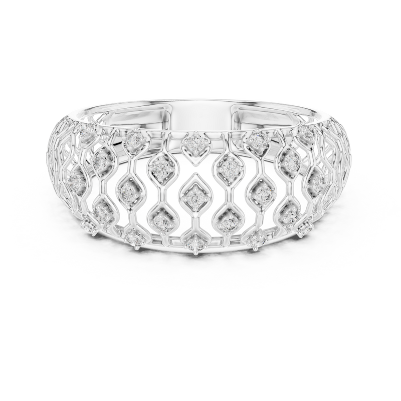 Ladies Ring 12#10068@L - White Gold - Image