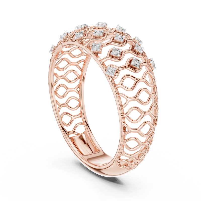 Ladies Ring 12#10068@L - Rose Gold - Image
