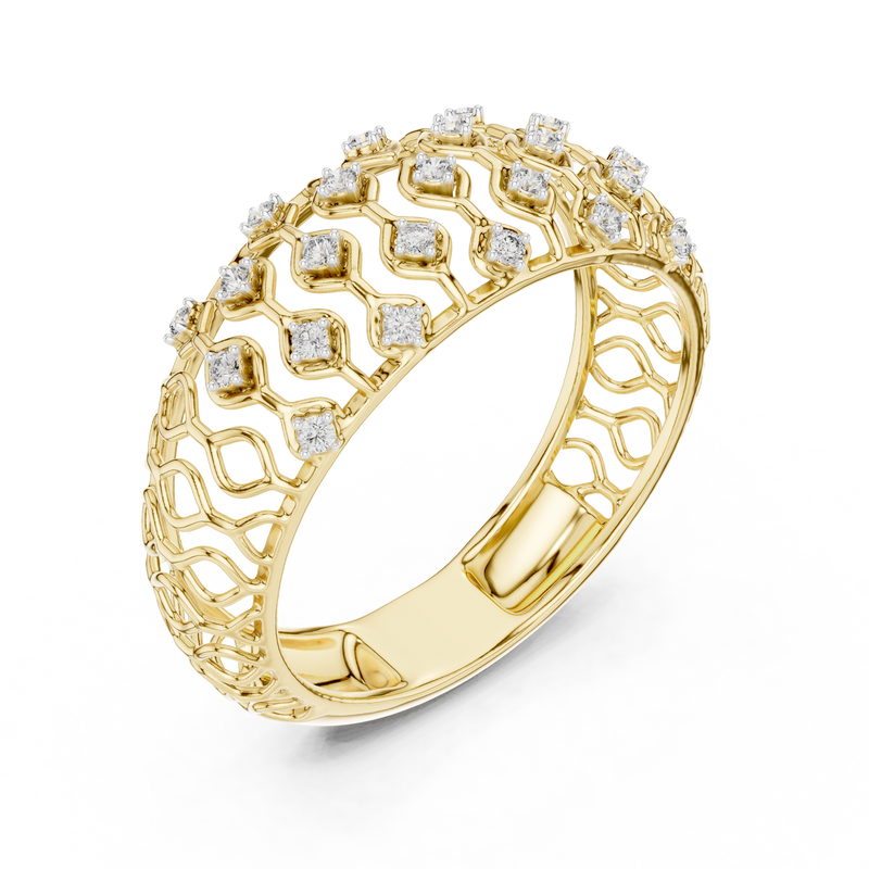 Ladies Ring 12#10068@L - Yellow Gold - Image