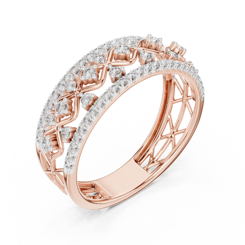 Ladies Ring 12#10069@L@7 - Rose Gold - Image