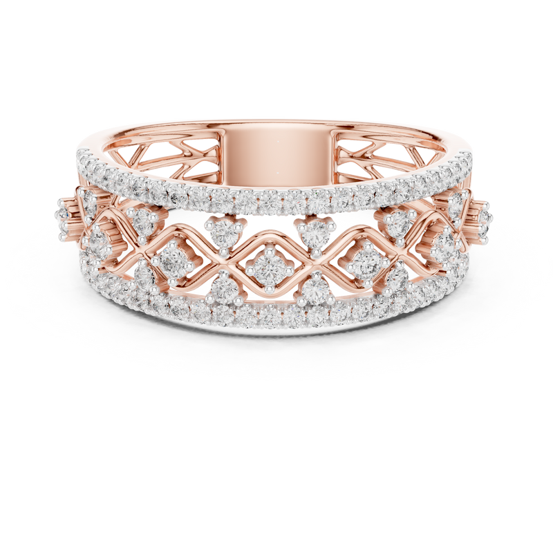 Ladies Ring 12#10069@L@7 - Rose Gold - Image