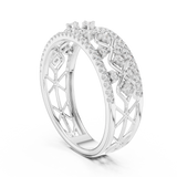 Ladies Ring 12#10069@L@7 - White Gold - Image
