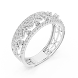 Ladies Ring 12#10069@L@7 - White Gold - Image
