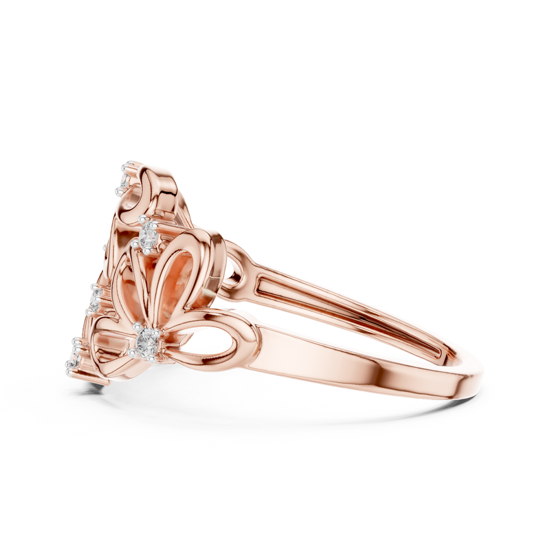 Ladies Ring 12#10070@L - Rose Gold - Image
