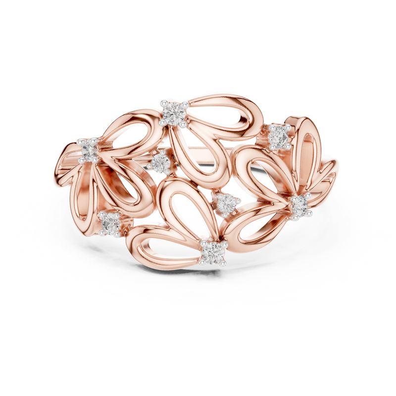 Ladies Ring 12#10070@L - Rose Gold - Image