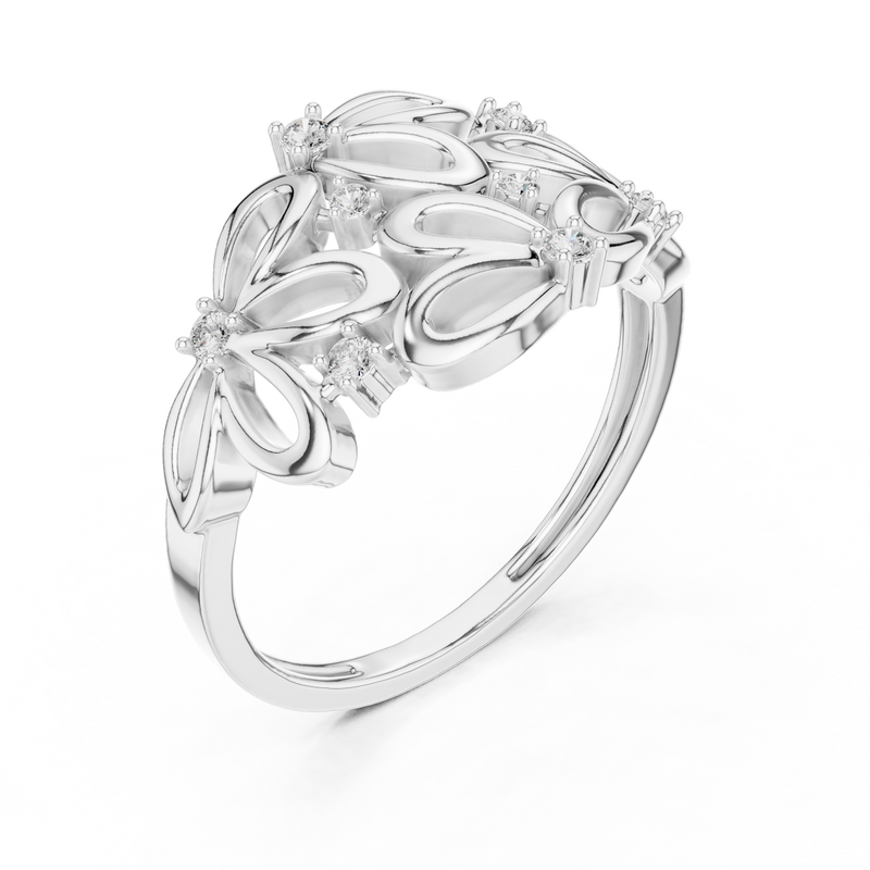 Ladies Ring 12#10070@L - White Gold - Image