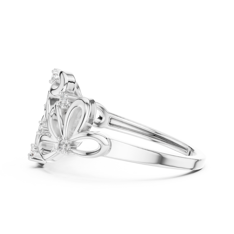 Ladies Ring 12#10070@L - White Gold - Image
