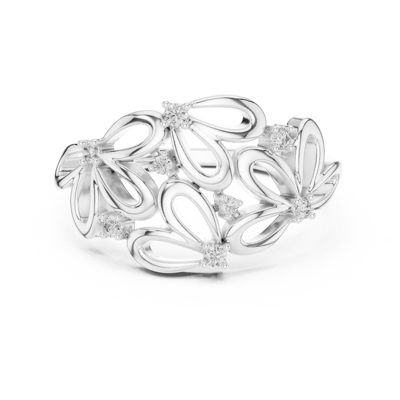 Ladies Ring 12#10070@L - White Gold - Image